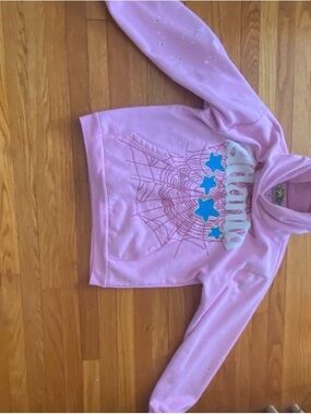Pink sp5der hoodie “Atlanta” size large